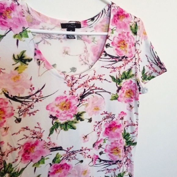 Rue 21 Cherry Blossom Floral Maxi T-Shirt Dress - Picture 3 of 8